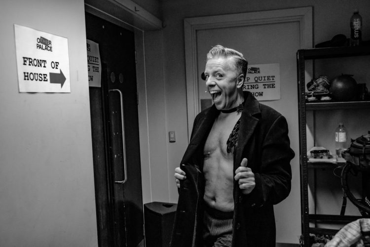 Caught in the dressing room before the opening number