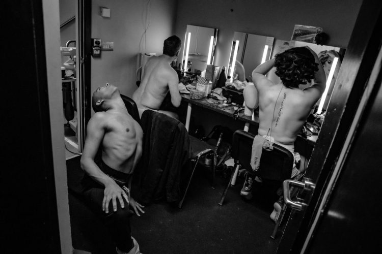 Dressing room prep before kick off starts