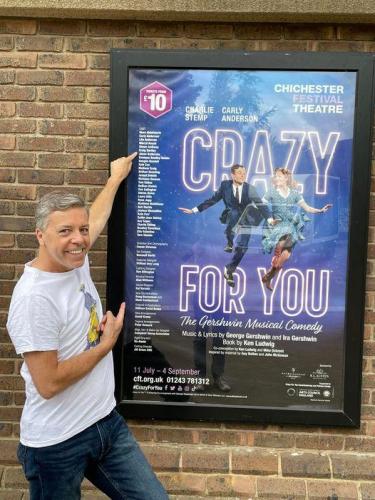 a. Crazy for you poster outside the theatre