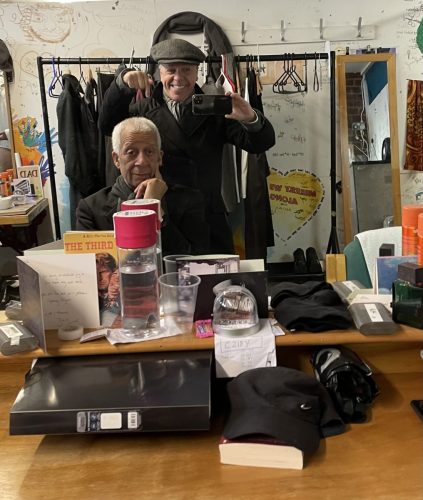 The legend that is Derek Griffiths.Who thought I would sit next to him and Al in the dressing room