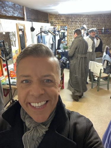 Quick selfie for the Bartley goes up to the stage in cold and ice in Vienna