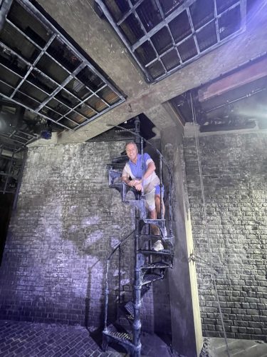 Escaping up the sewer exit where Harry Lime got shot every night