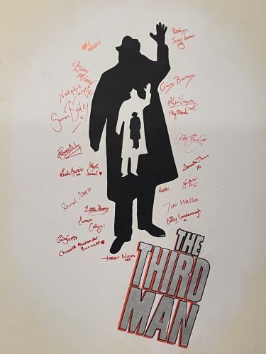 The wall mural that every show has produced backstage at the Menier