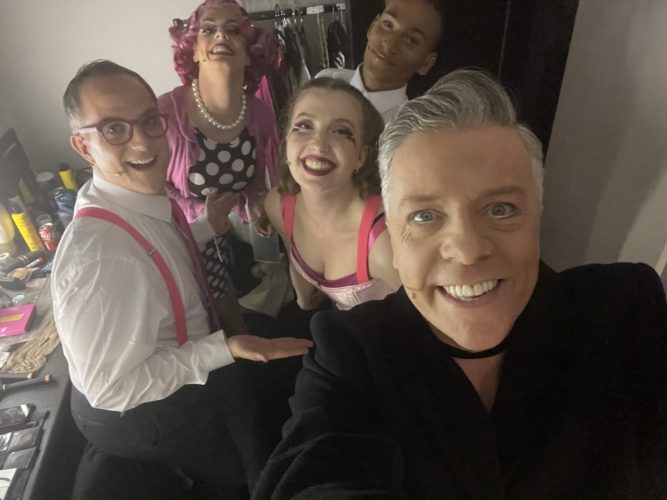 Pre-show group shot in the smallest dressing room on the planet haha